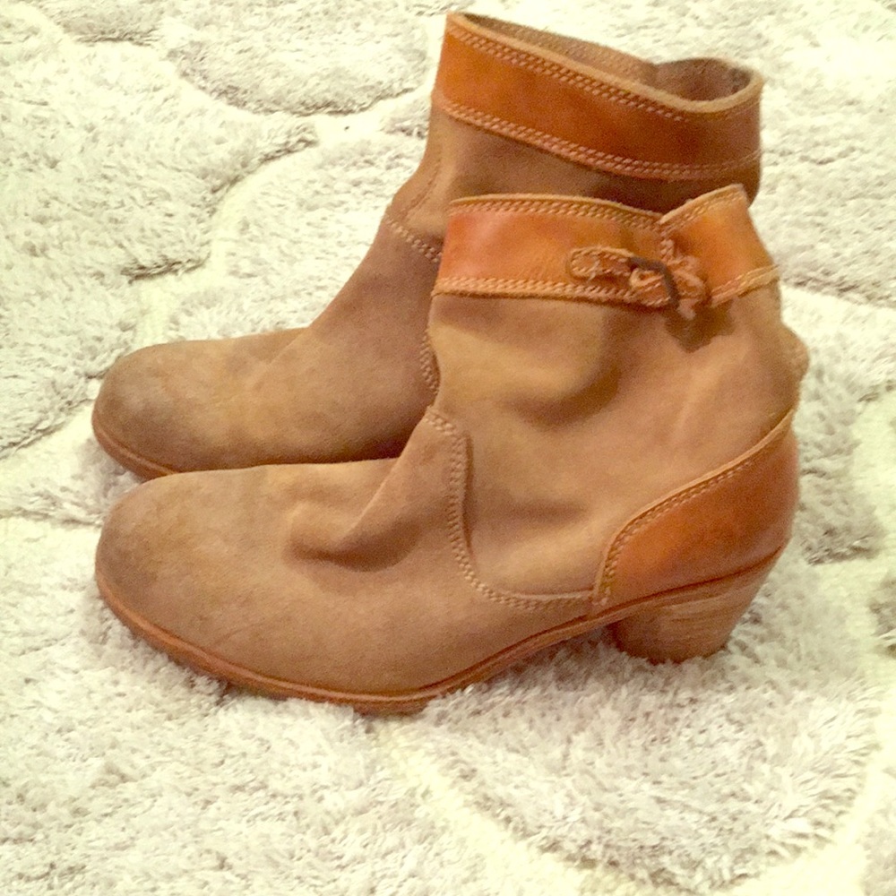 Free People Heeled Suede Ankle Booties